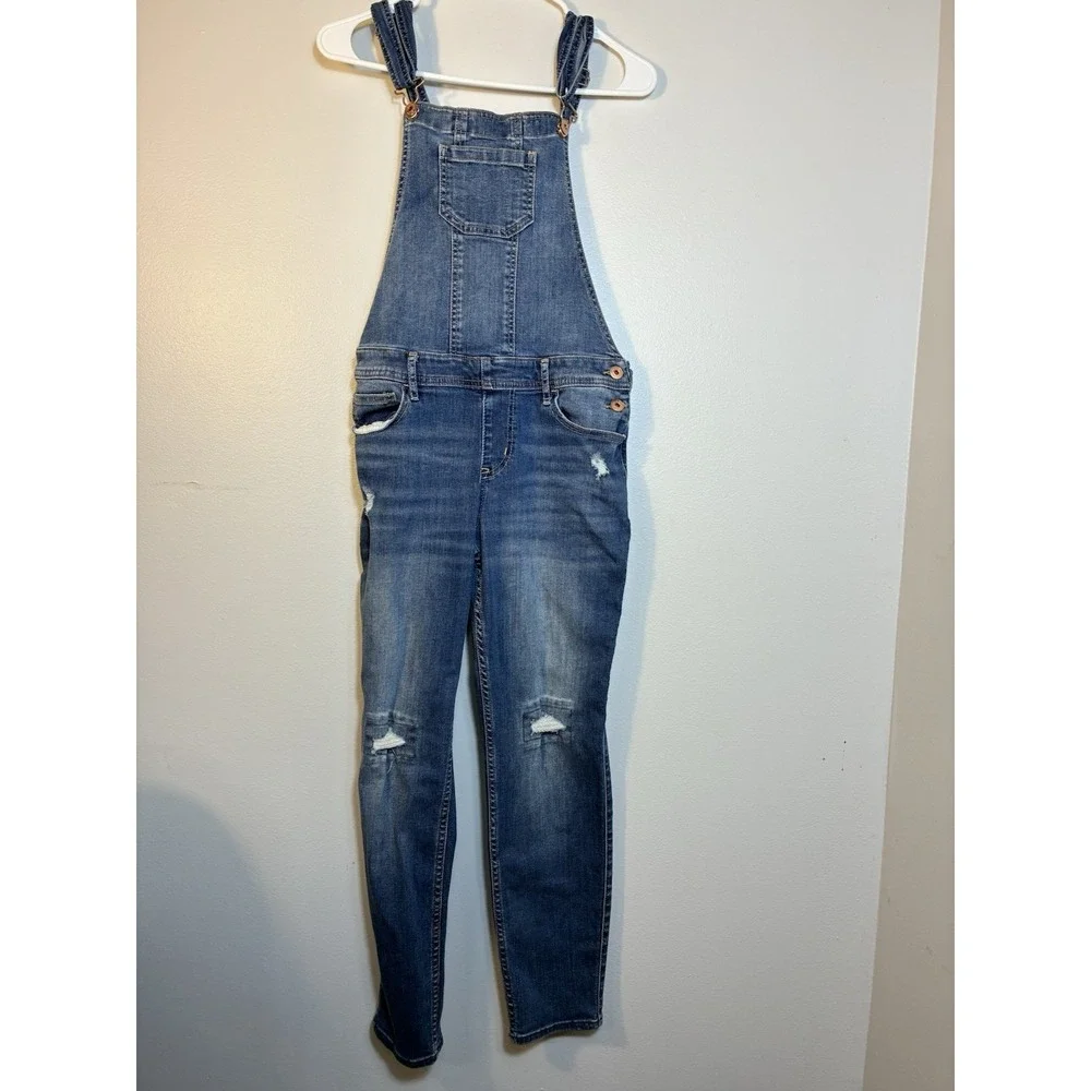Abercrombie and‎ Fitch bibs Girls 15/16 Mid Wash Slim Leg Casual